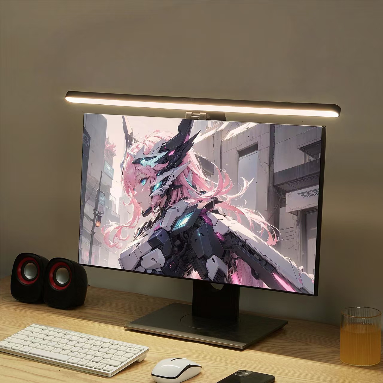 Desk Setup Ideas - LED Monitor Light Hanging Desk Lamp
