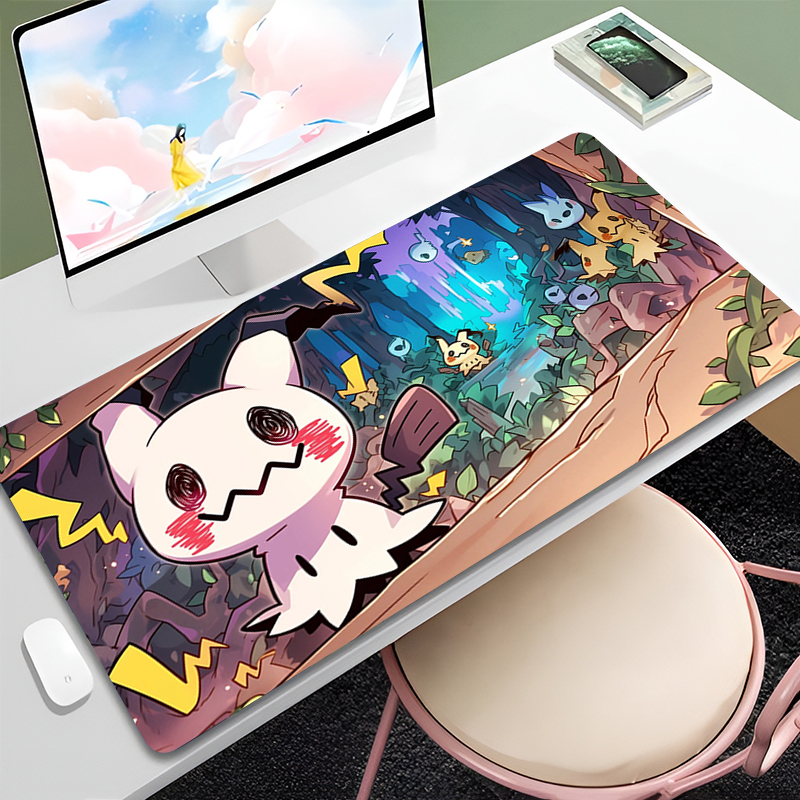 Desk Setup Keyboard - Kawaii M-Mimikyu Cartoon Cute Mouse Pad