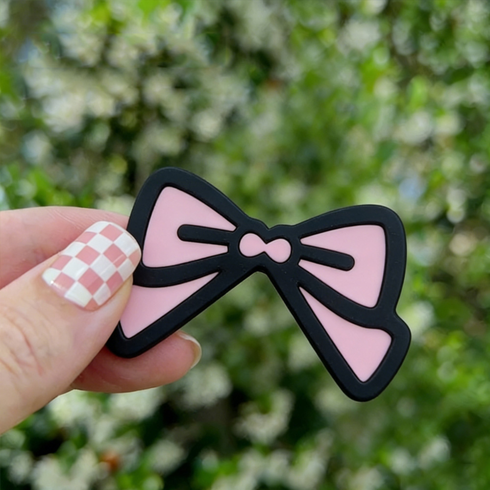 Desk Setup With Laptop And Monitor - Cute Pink Bow Monitor Decor Kawaii