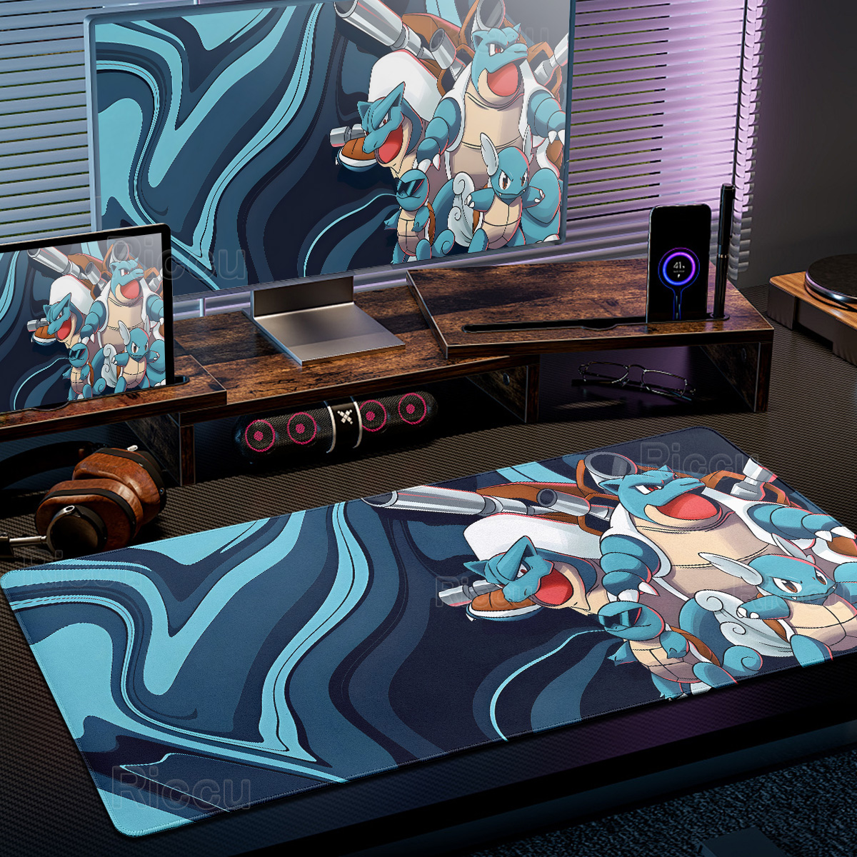 Desk Setup Background - Anime Cartoon P-Pokémon Fluid Background Mouse