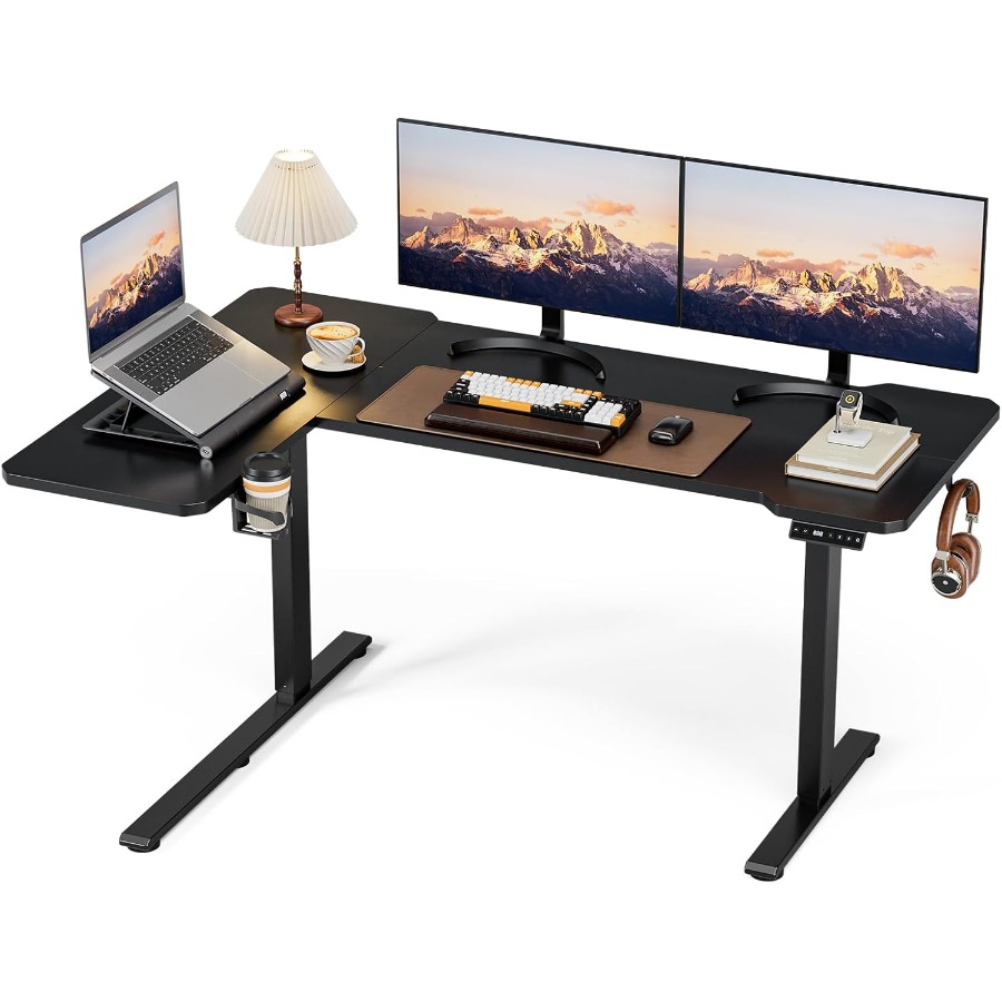 Desk Setup L Shaped - 59 Inch L Shaped Adjustable Height