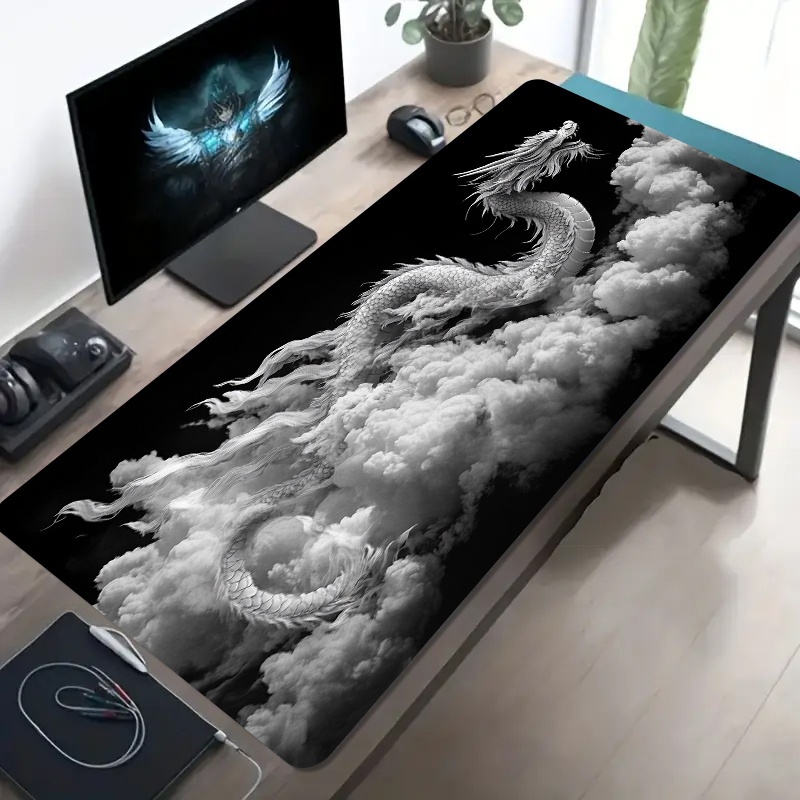 Black and White Dragon Gaming  - Desk Setup Black And White reseña y precio