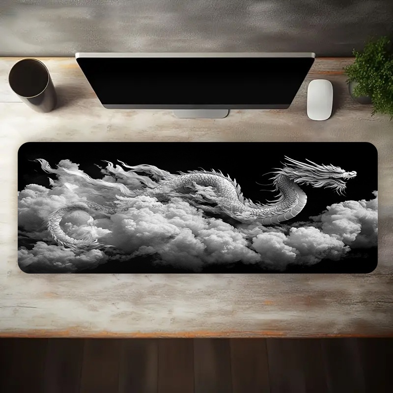 Black and White Dragon Gaming  - Desk Setup Black And White reseña y precio