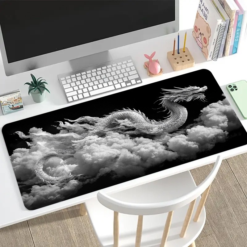 Black and White Dragon Gaming  - Desk Setup Black And White reseña y precio