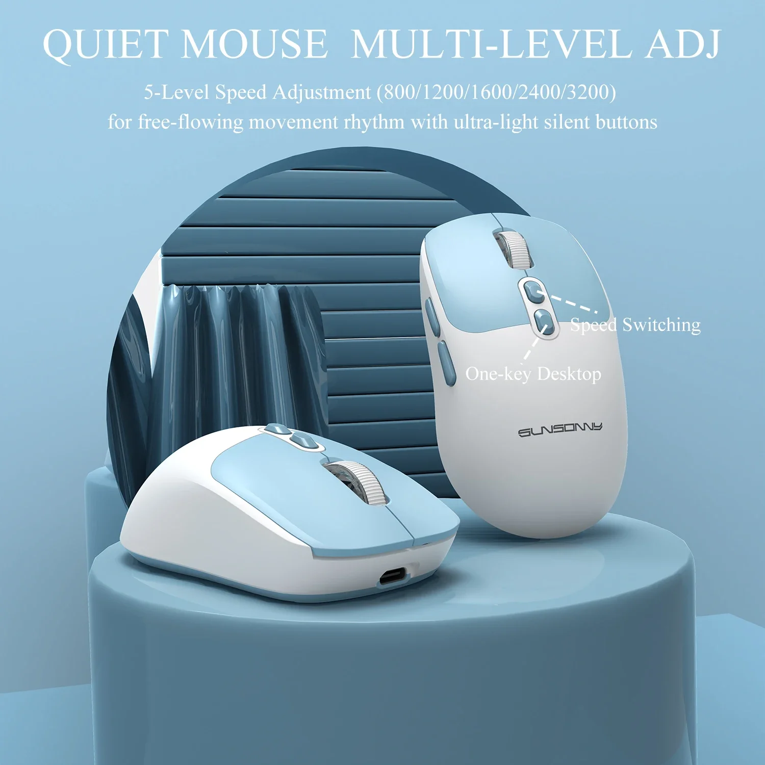 Cute Silent Keyboard and Mouse - Desk Setup Keyboard reseña y precio