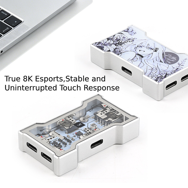 RGB USB Hub 2 Input 3 Output A - Desk Setup Keyboard reseña y precio