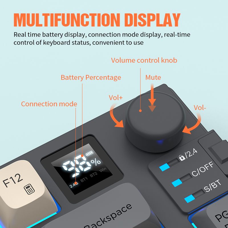 New Dual-Mode 80 Keys Wireless - Desk Setup Keyboard reseña y precio