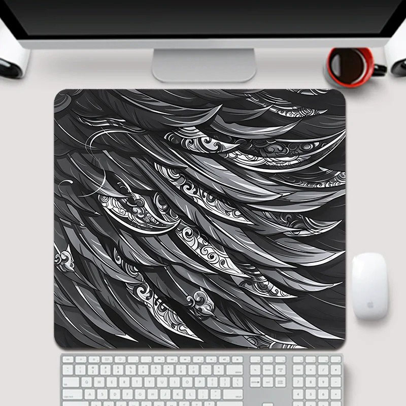 Aesthetic Marble Swirl Tablecl - Desk Setup Black And White reseña y precio