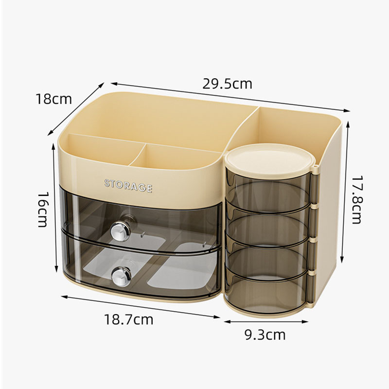 360 Degree Rotating Makeup Bru - Desk Drawer Unit reseña y precio