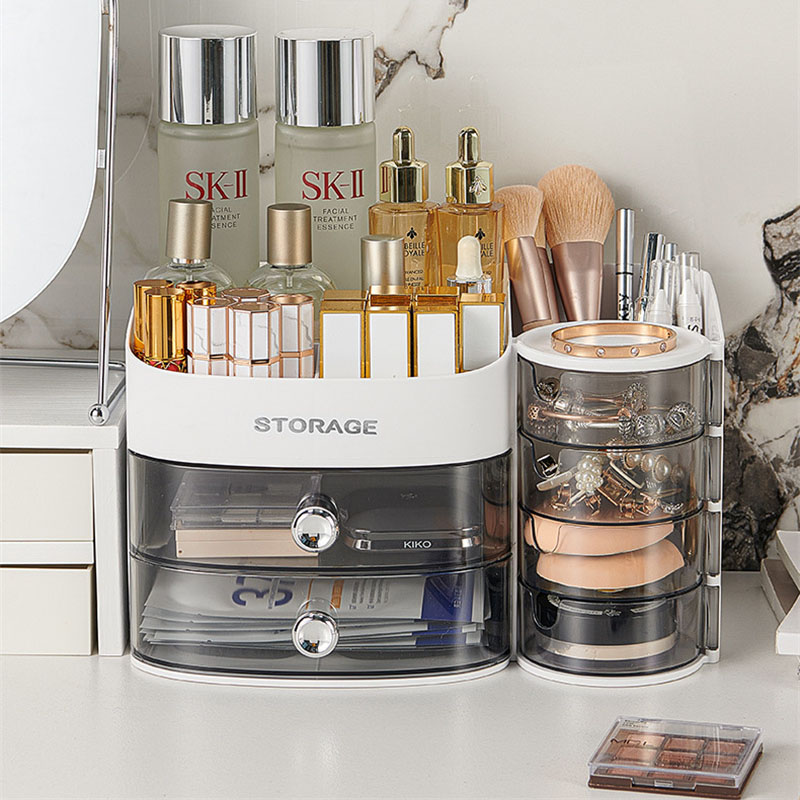 360 Degree Rotating Makeup Bru - Desk Drawer Unit reseña y precio