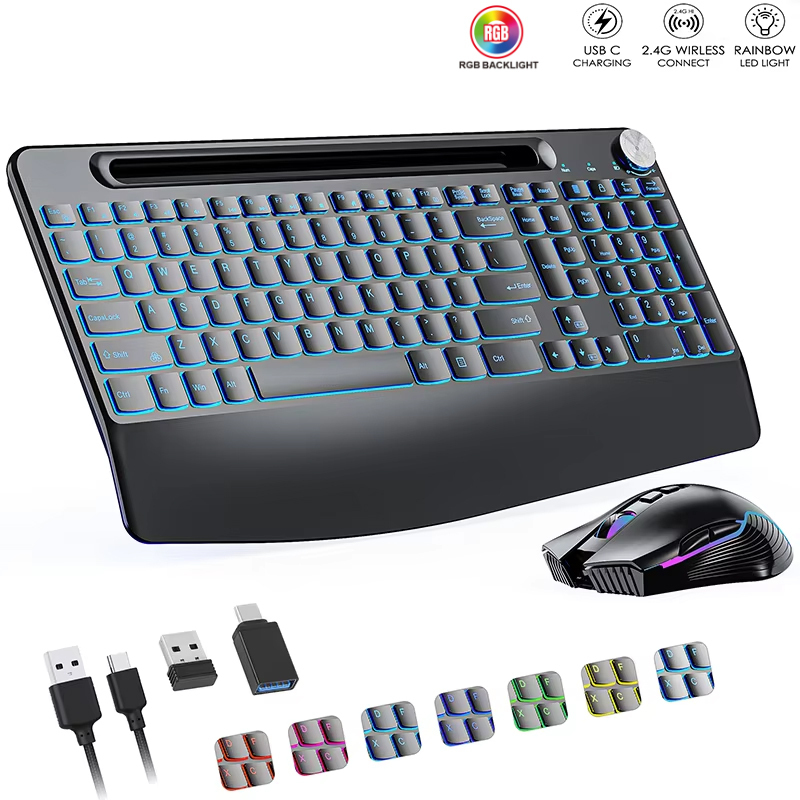 2.4G&Type-C Wireless Keyboard  - Desk Setup Keyboard reseña y precio
