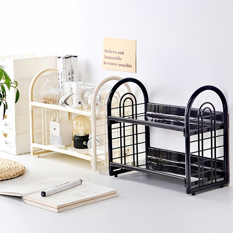 1pc Double Layer Multi-Functio - Desk Setup Shelf reseña y precio