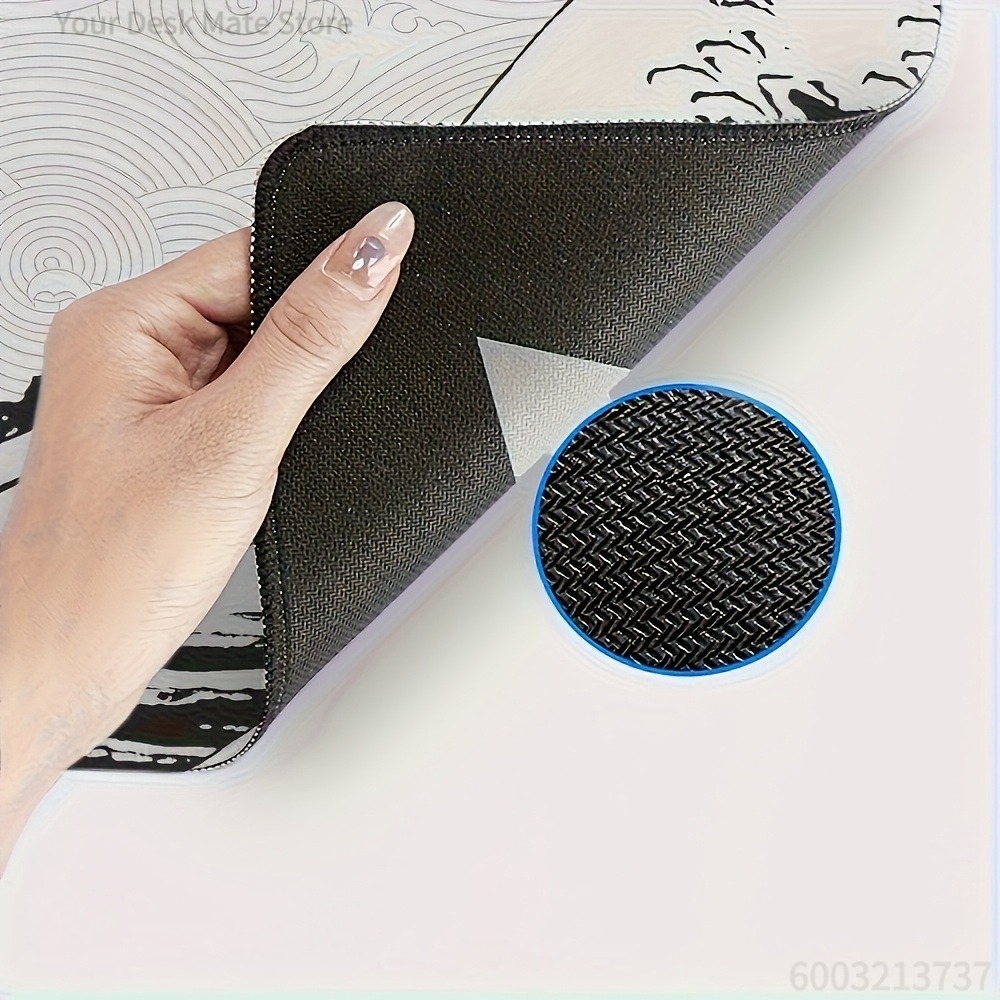 Black White Wave Art XXL Desk  - Desk Setup Black And White reseña y precio