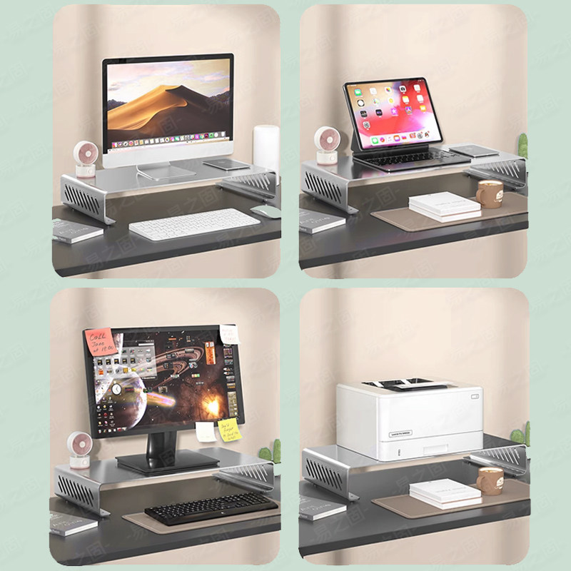 Computer Monitor Stand Riser E - Desk Setup With Laptop And Monitor reseña y precio