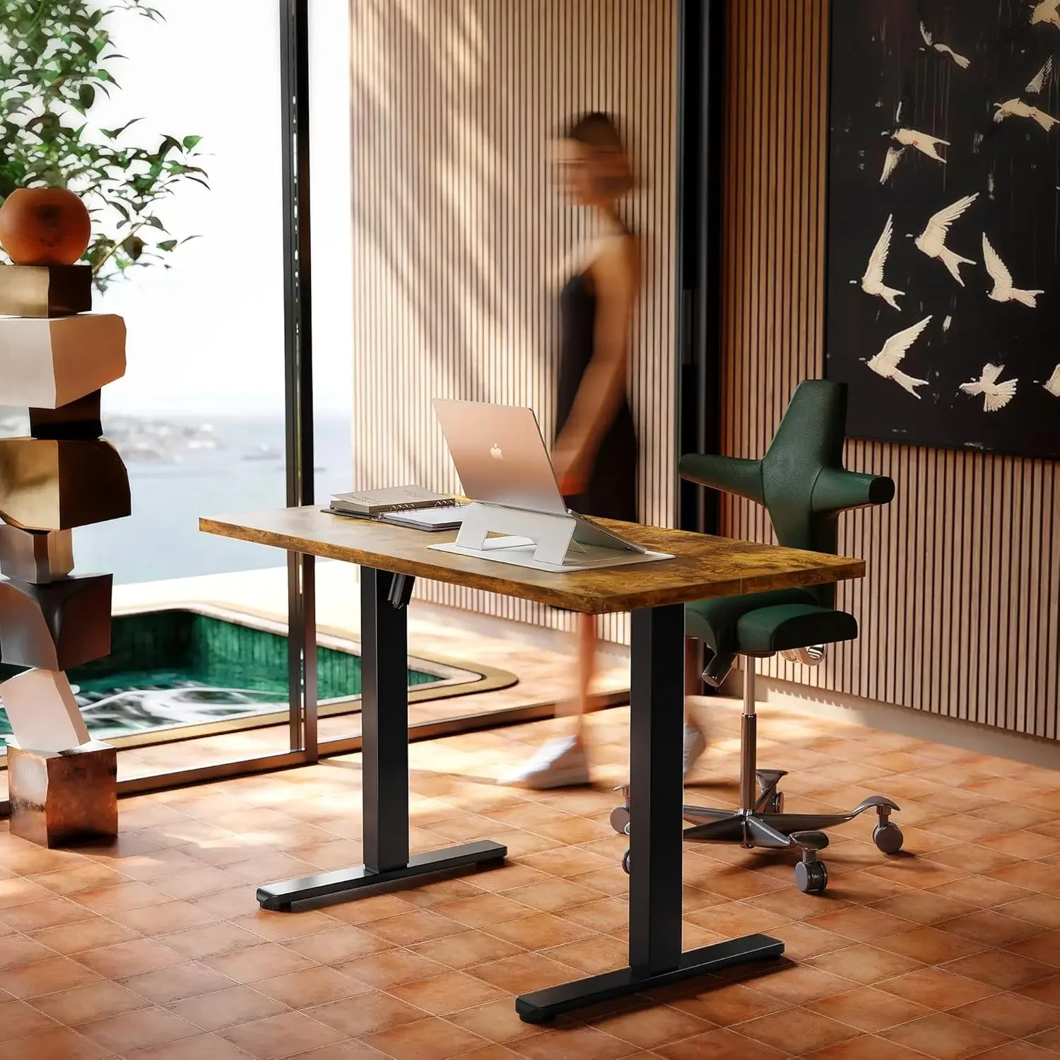 Electric Standing Desk, 55 x 2 - Desk Setup L Shaped reseña y precio