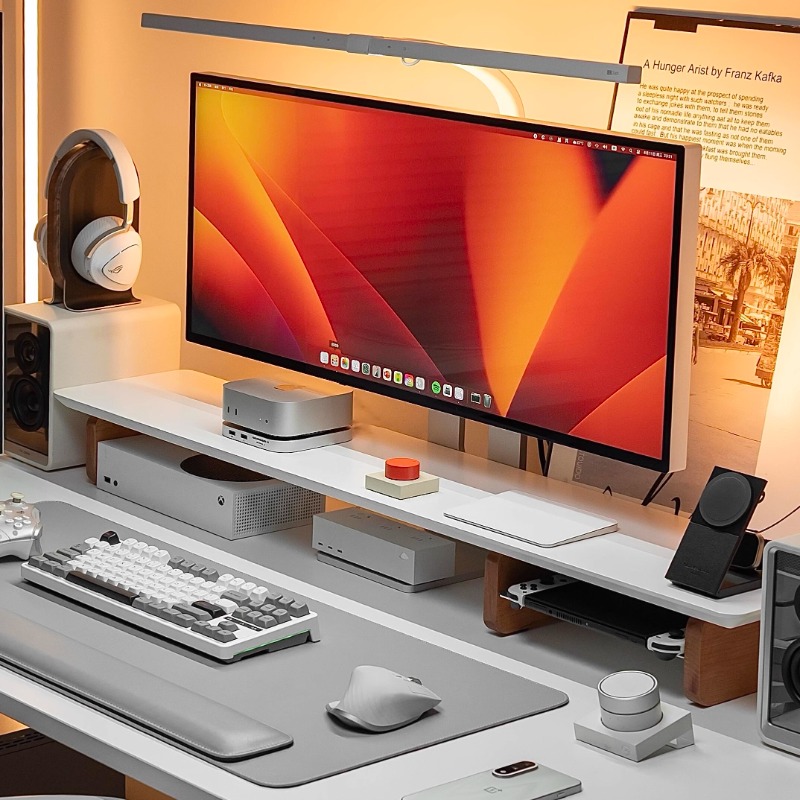 Modern Monitor Riser Stand Erg - Desk Setup With Laptop And Monitor reseña y precio
