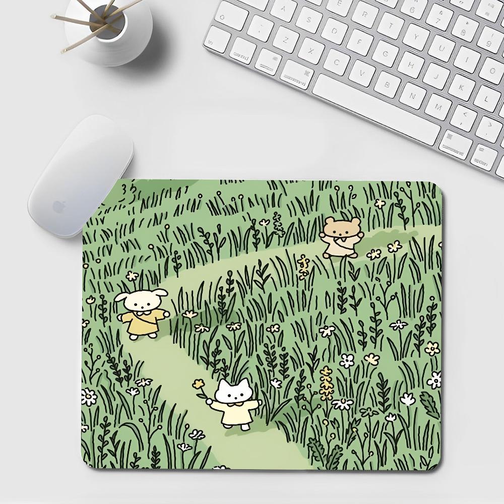 Green Plant Desk Mat Cute Kawa - Korean Desk Setup reseña y precio