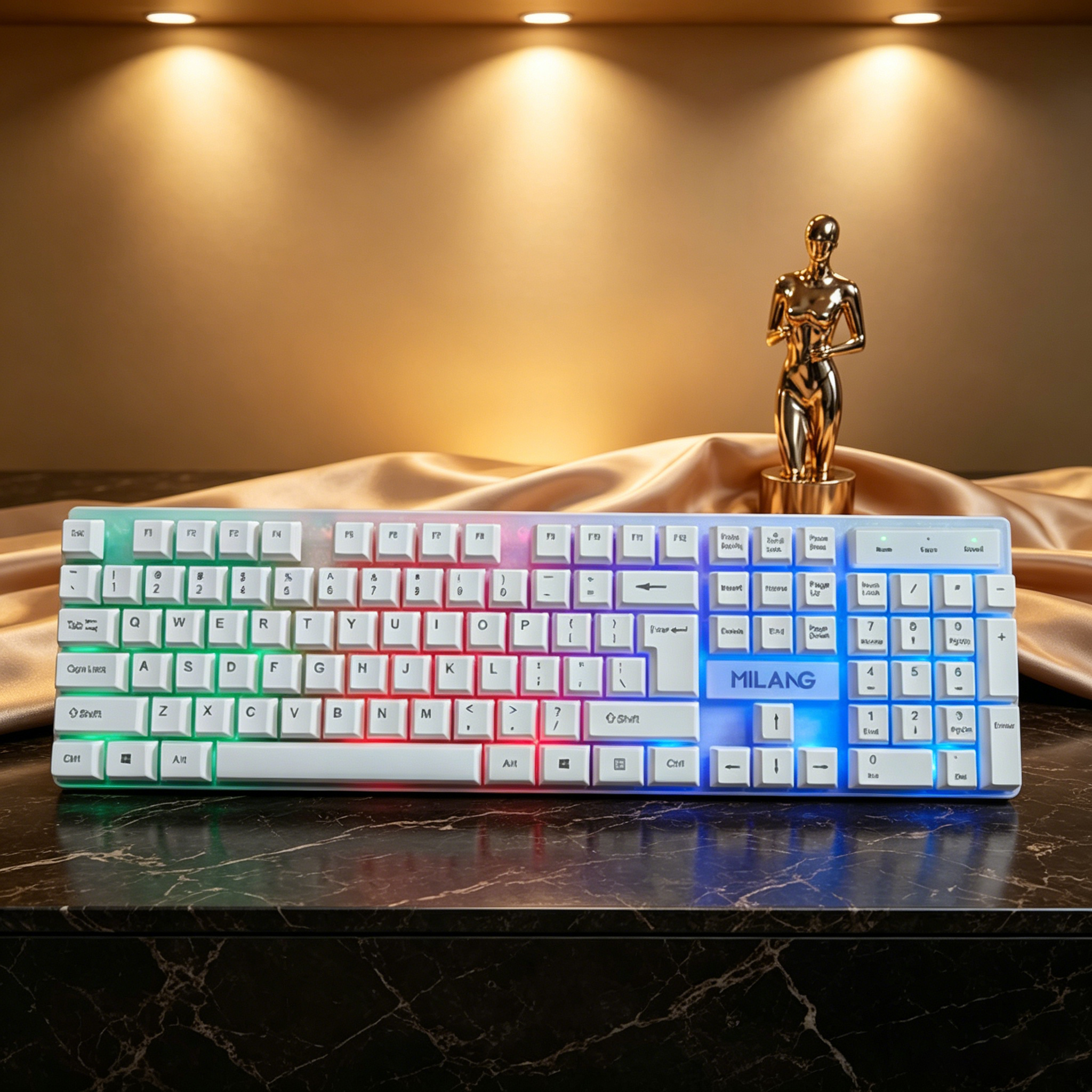 Wired RGB Backlit Keyboard Mou - Desk Setup Ergonomics reseña y precio