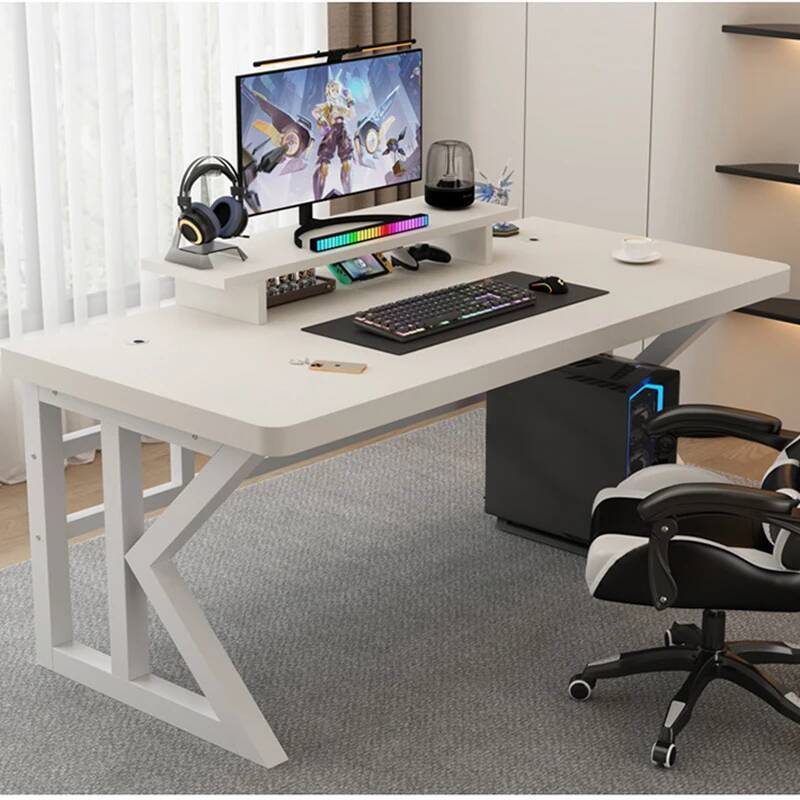 Shaped L Gaming Desk Table Pli - Desk Setup With Laptop And Monitor reseña y precio
