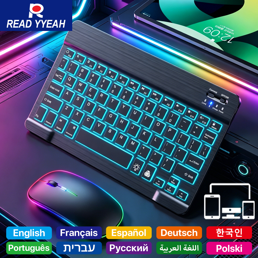 READ YYEAH RGB Backlit Bluetoo - Desk Setup Keyboard reseña y precio