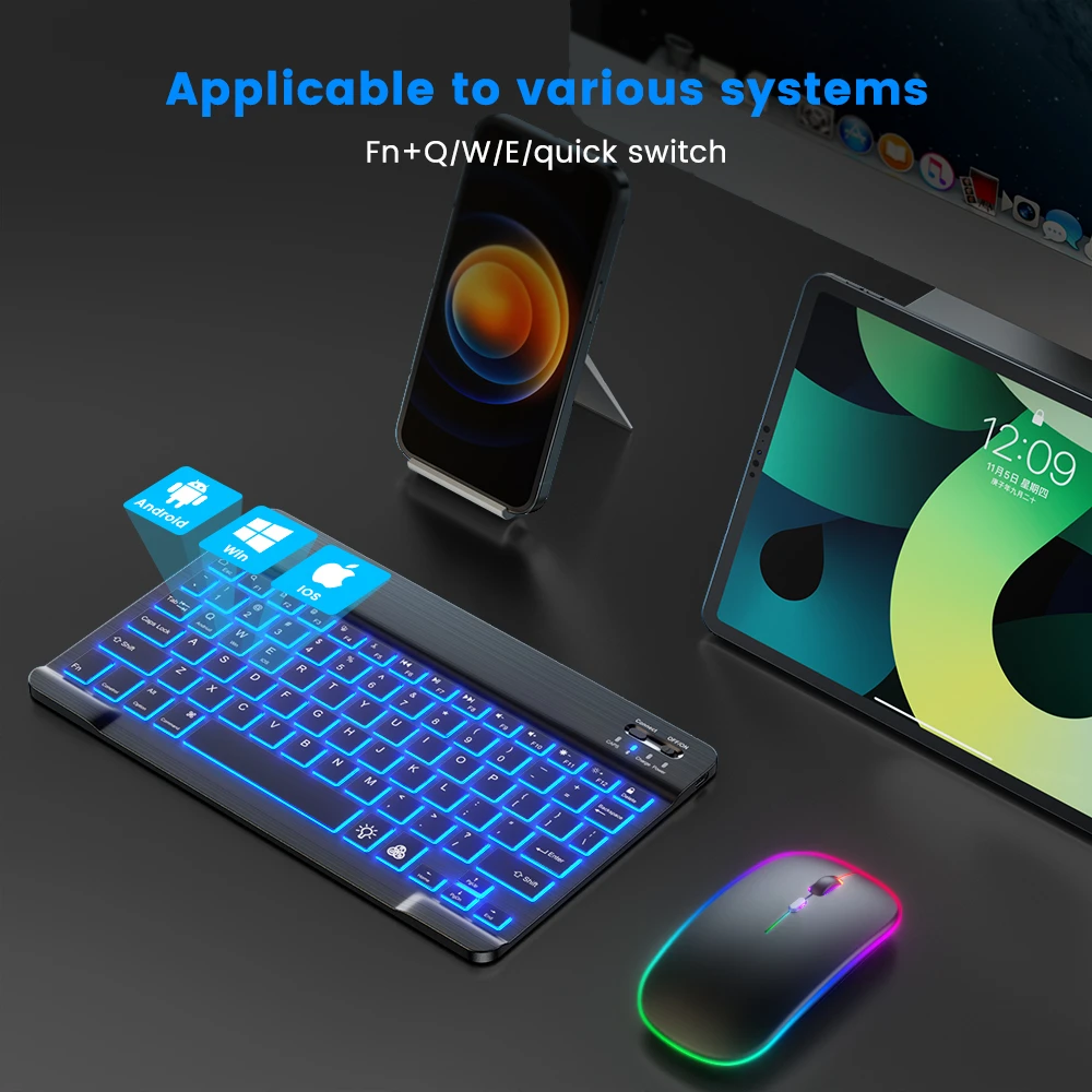 READ YYEAH RGB Backlit Bluetoo - Desk Setup Keyboard reseña y precio