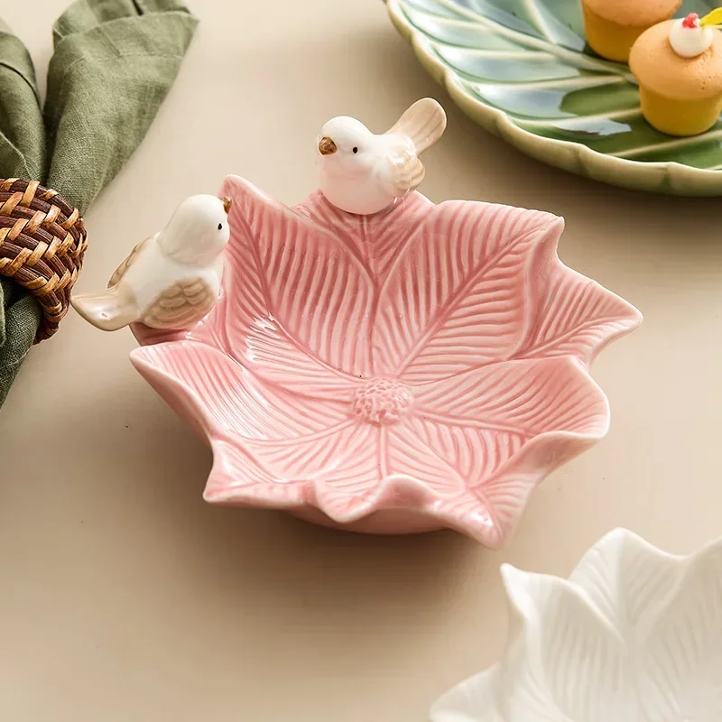 Cute Bird Tray Ceramic Jewelry - Desk Setup Shelf reseña y precio