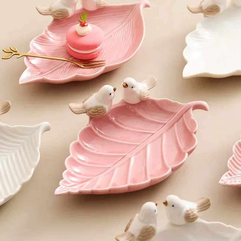 Cute Bird Tray Ceramic Jewelry - Desk Setup Shelf reseña y precio