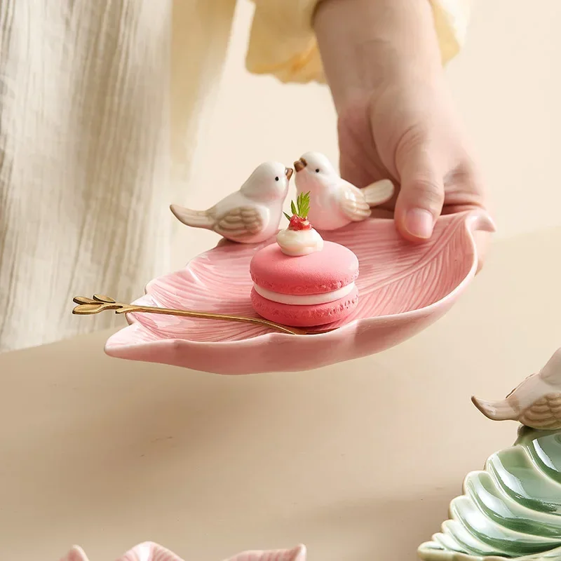 Cute Bird Tray Ceramic Jewelry - Desk Setup Shelf reseña y precio