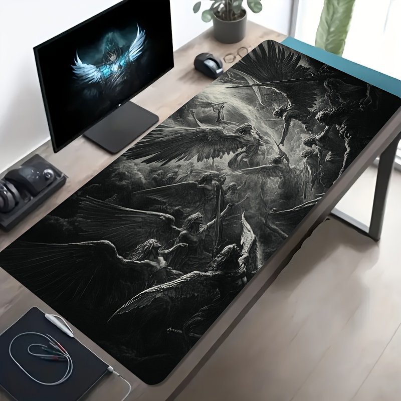 Epic Angel War Scene Extended  - Desk Setup Black And White reseña y precio