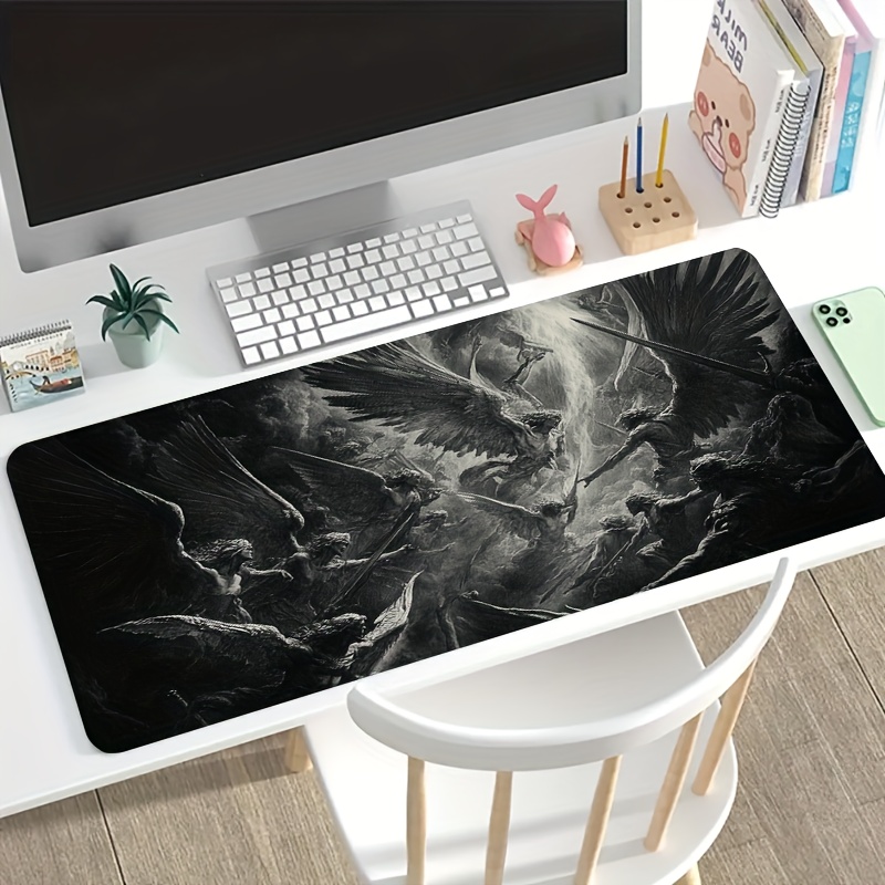 Epic Angel War Scene Extended  - Desk Setup Black And White reseña y precio