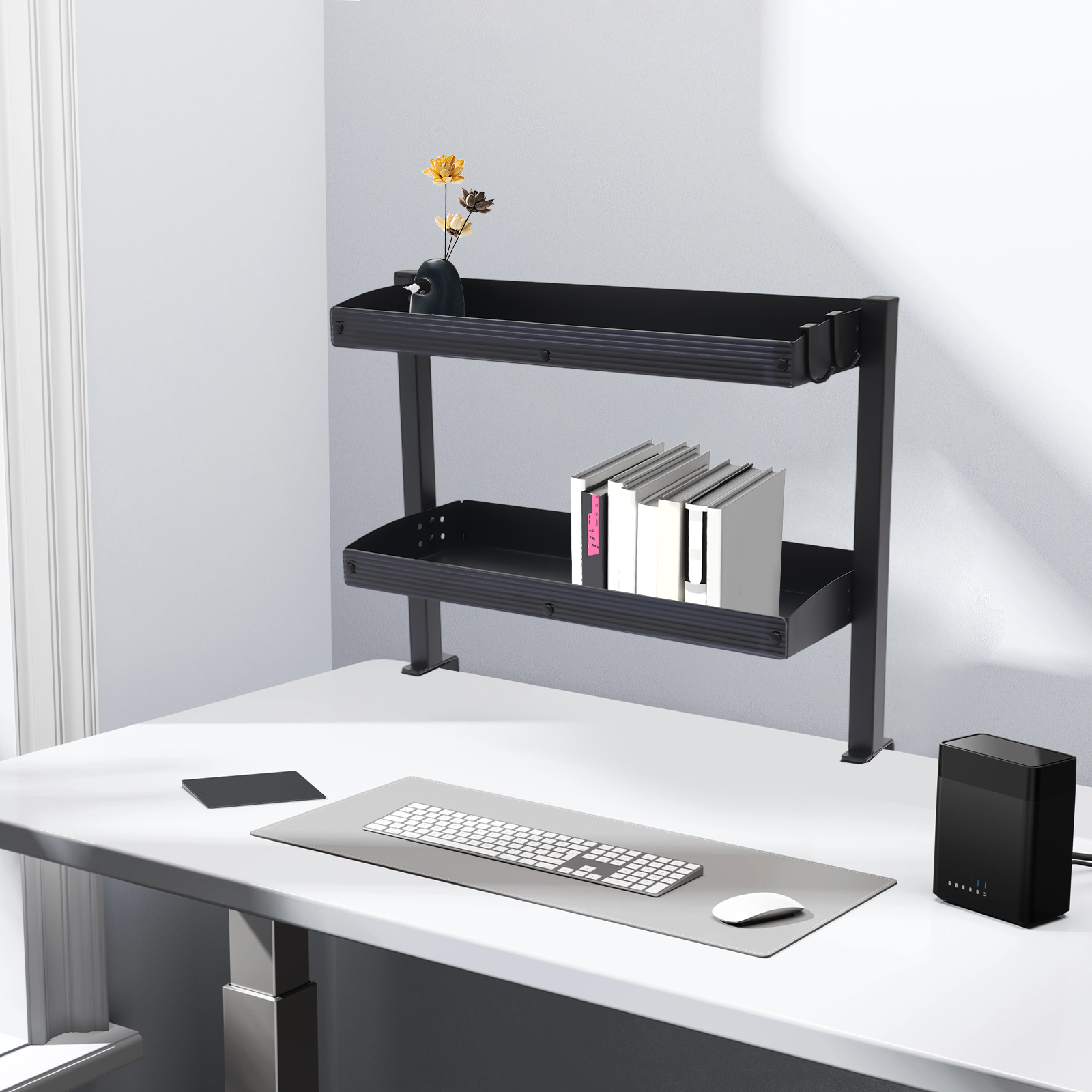 Clamp-on Desk Shelf,Desktop or - Desk Setup Shelf reseña y precio