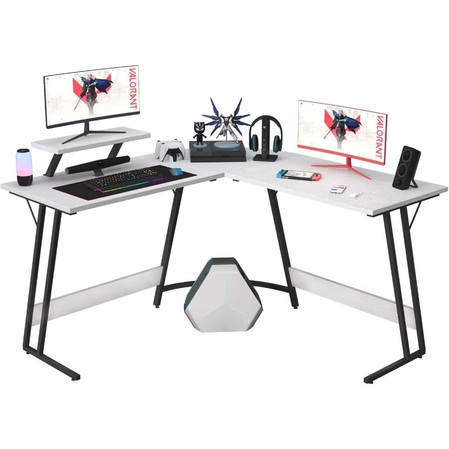 L Shaped Gaming Desk with Larg - Desk Setup L Shaped reseña y precio