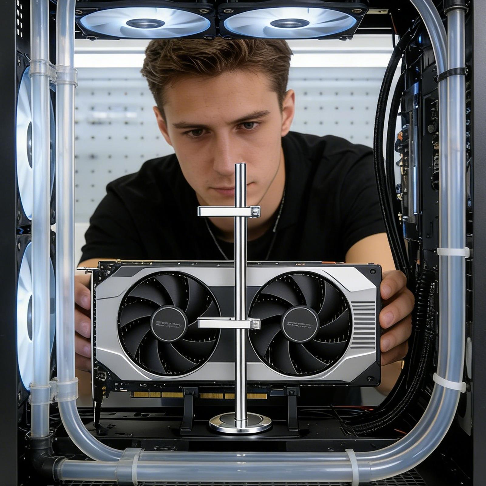 GPU Sag Bracket With Jack Magn - Desk Setup Videos reseña y precio