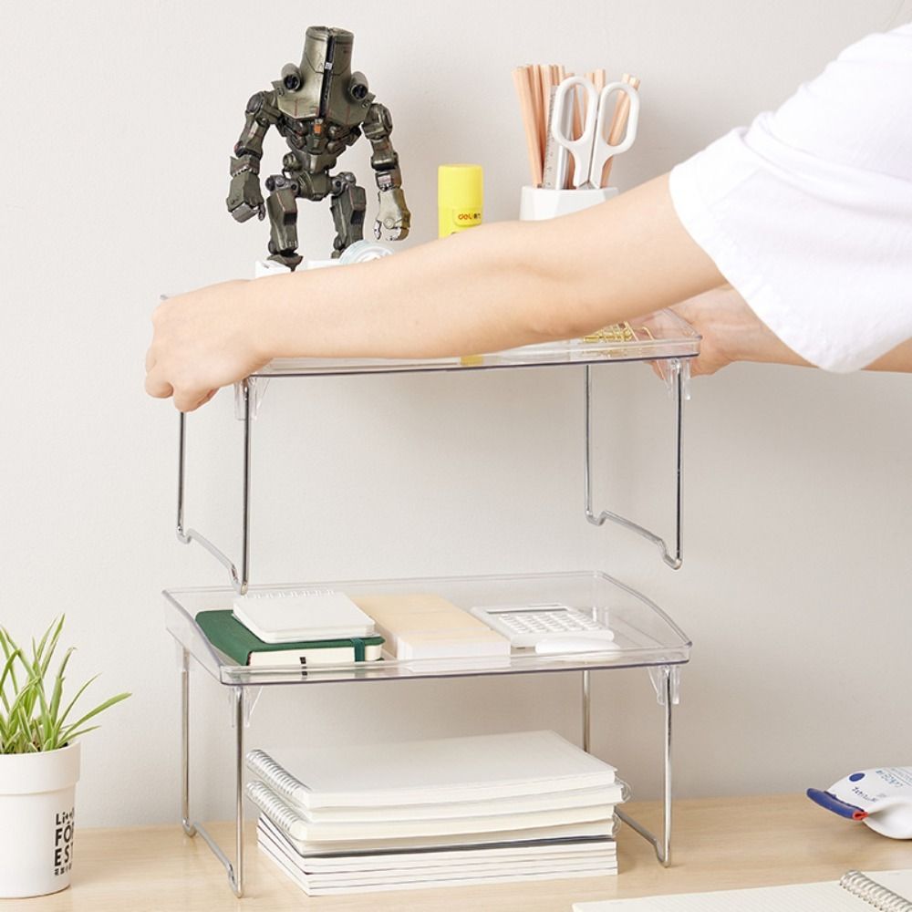 Space Saving Stackable Cabinet - Desk Setup Shelf reseña y precio