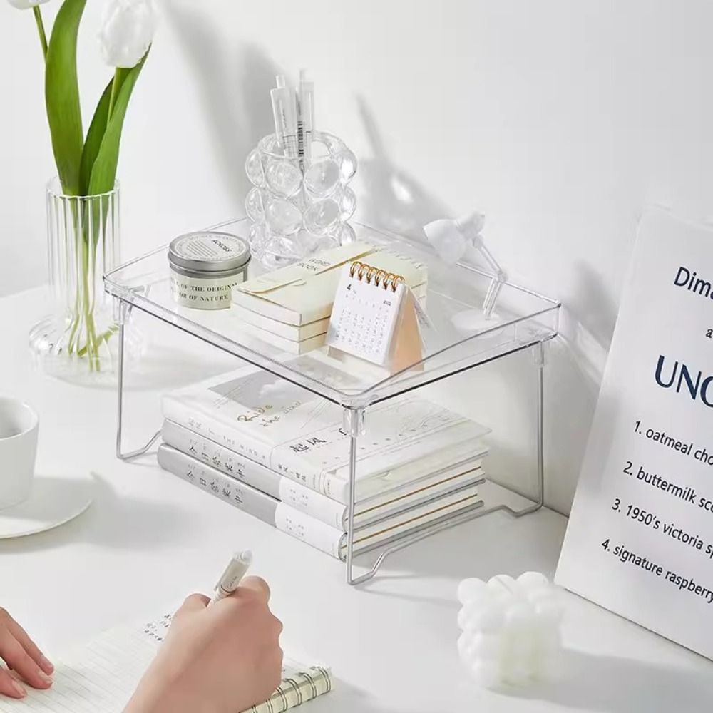 Space Saving Stackable Cabinet - Desk Setup Shelf reseña y precio