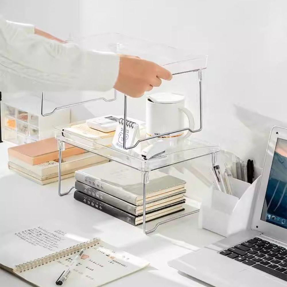 Space Saving Stackable Cabinet - Desk Setup Shelf reseña y precio