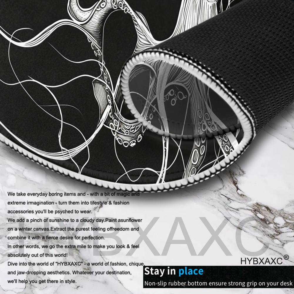 HYBXAXC Octopus Mouse Pad, Bla - Desk Setup Black And White reseña y precio