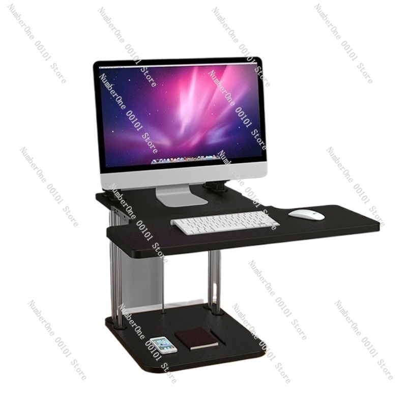 Height-Adjustable Standing Des - Desk Setup With Laptop And Monitor reseña y precio
