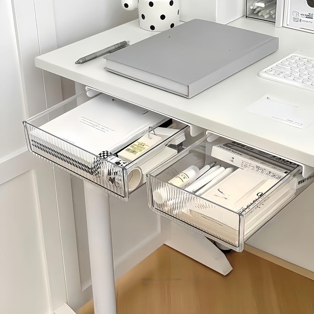 1pc Under Desk Clear Drawer Or - Desk Drawer Unit reseña y precio