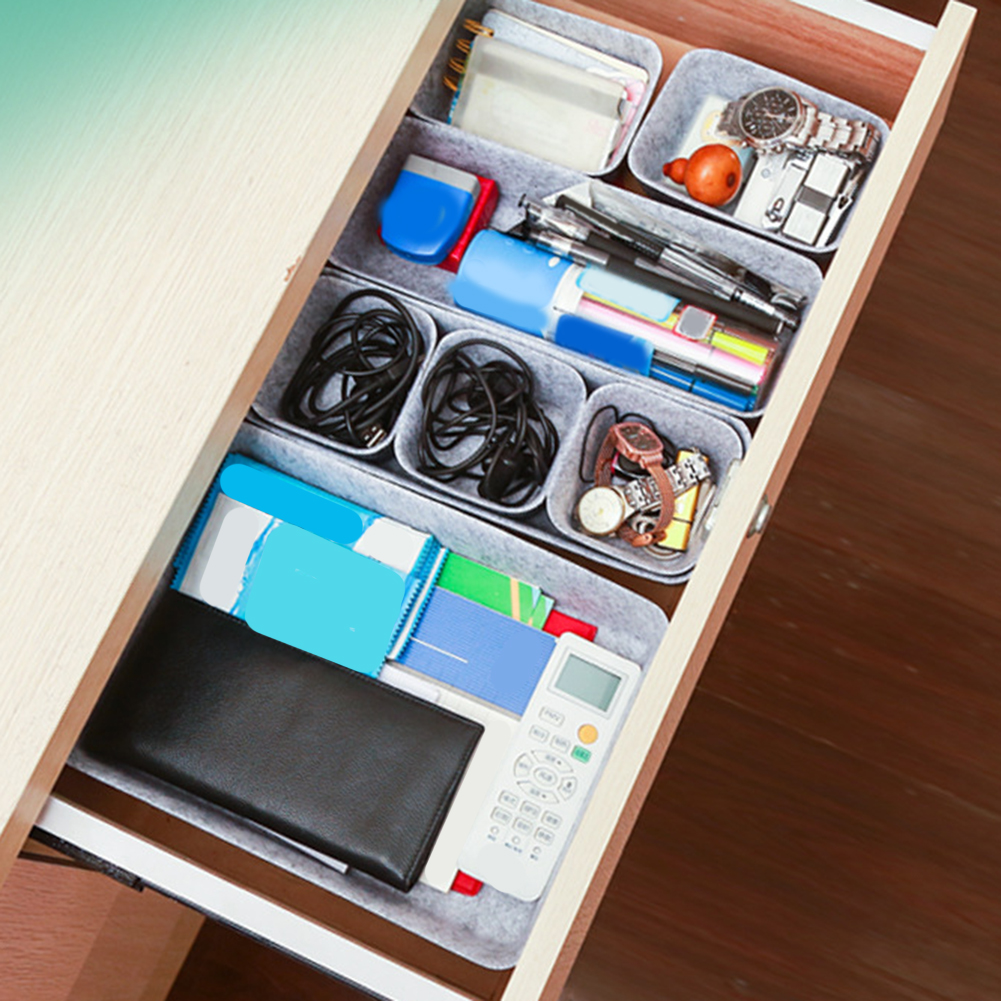 8pcs/set Felt Storage Box Desk - Desk Drawer Unit reseña y precio