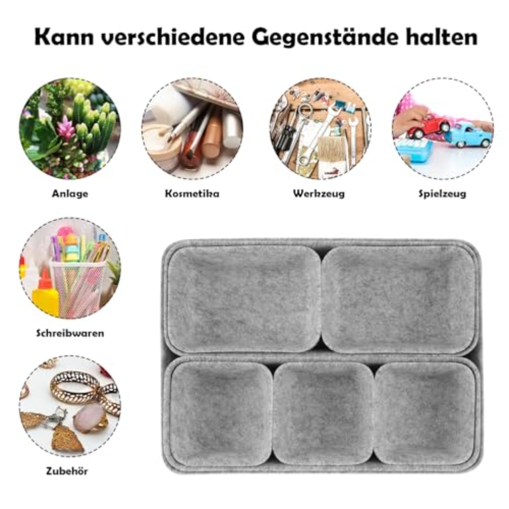 8pcs/set Felt Storage Box Desk - Desk Drawer Unit reseña y precio