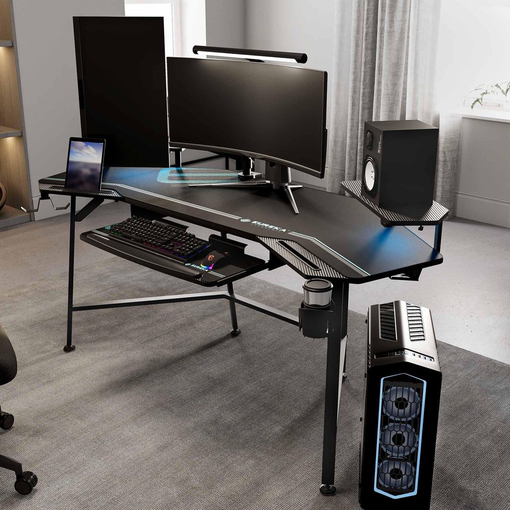 71 x 30 inch Electric Standing - Desk Setup L Shaped reseña y precio