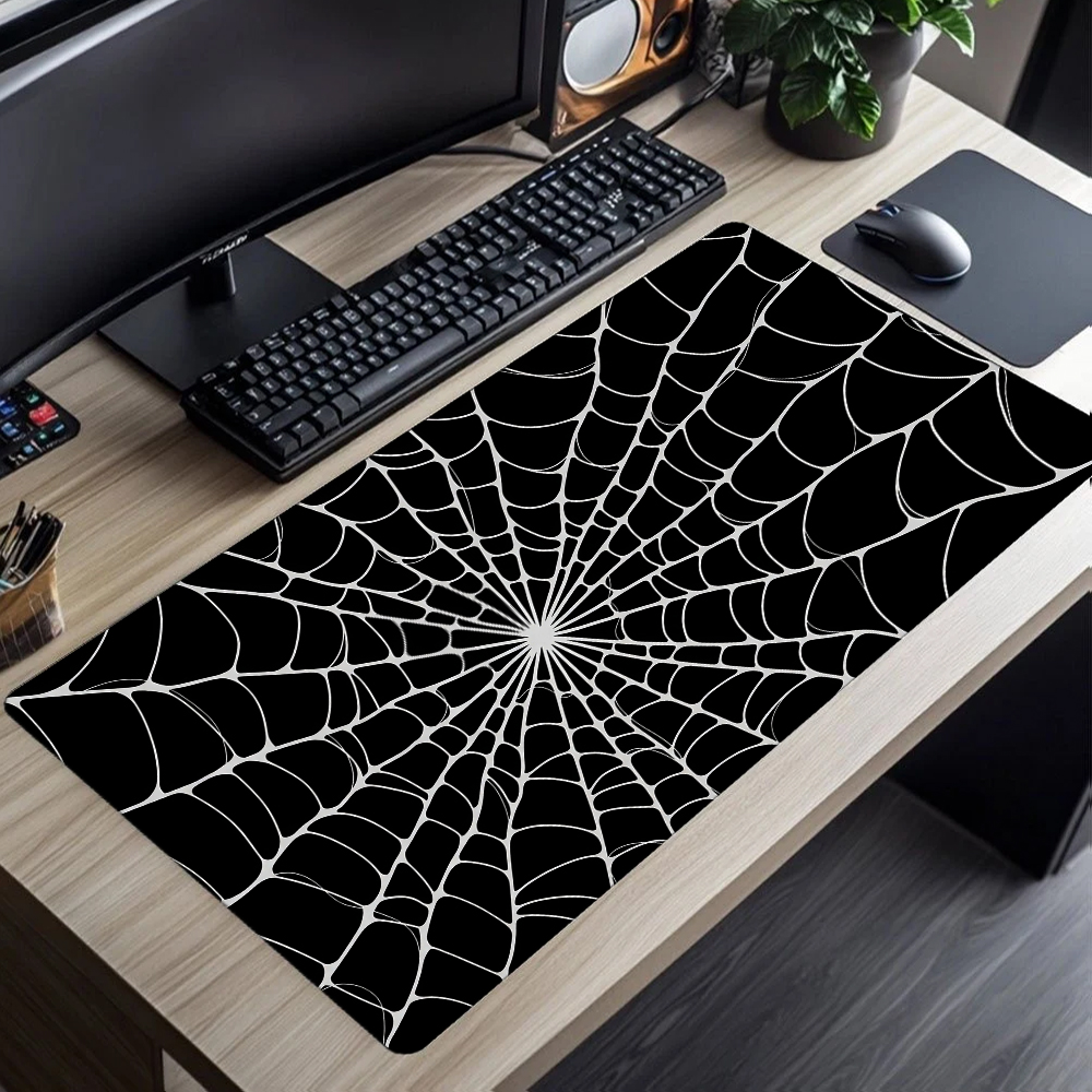 Abstract Black White Mouse Pad - Desk Setup Black And White reseña y precio