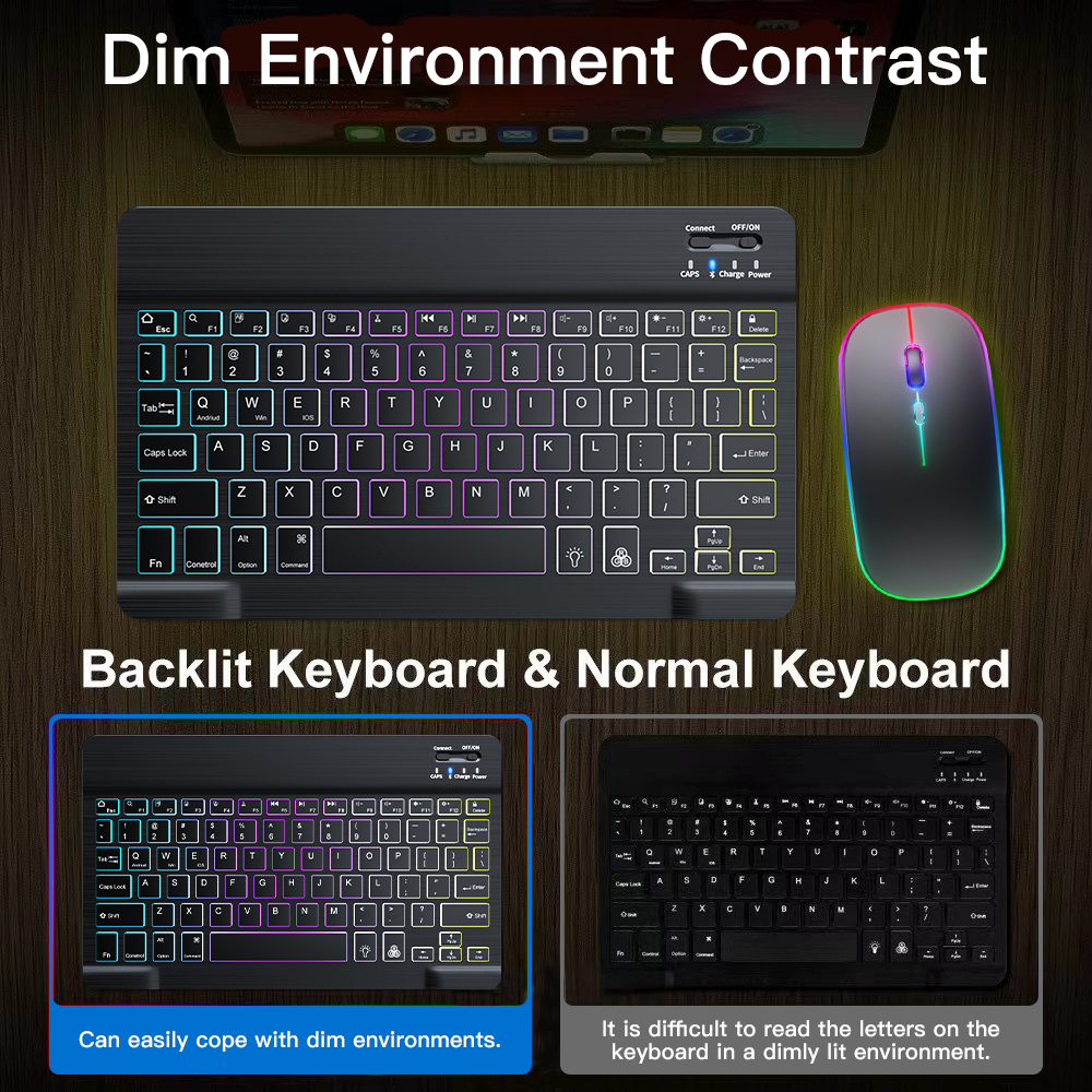 Backlit Backlight Bluetooth Ke - Desk Setup Keyboard reseña y precio