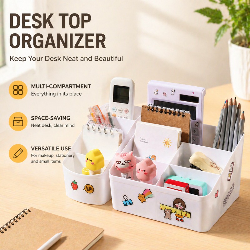 Desktop Multifunctional Makeup - Desk Drawer Unit reseña y precio