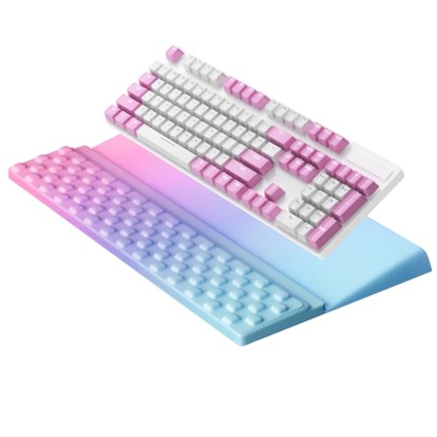 Ergonomic Purple Keyboard Wris - Desk Setup Ergonomics reseña y precio