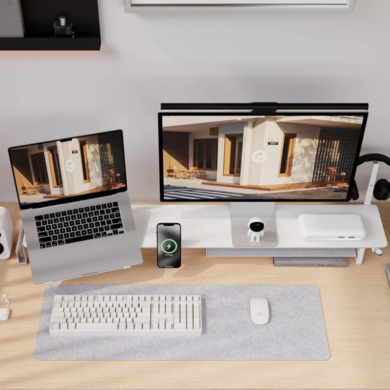 ‌Modular White Monitor Riser S - Desk Setup Ergonomics reseña y precio