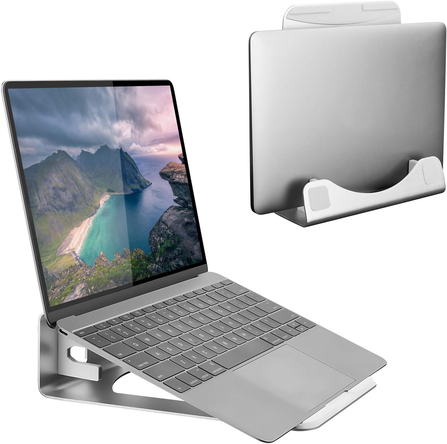 Vertical Laptop Stand for Desk - Desk Setup With Laptop And Monitor reseña y precio