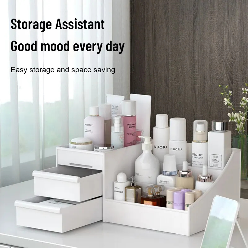 1pc White New Drawer Makeup St - Desk Drawer Unit reseña y precio