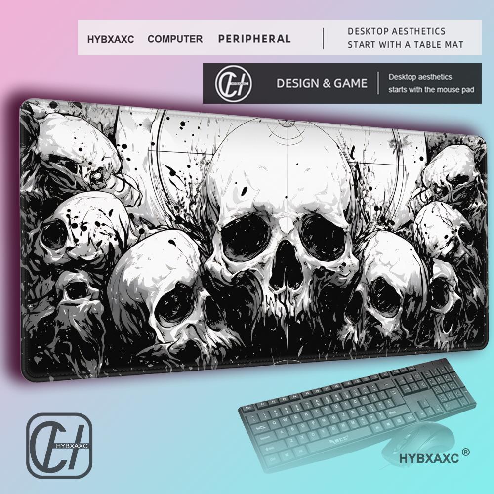 HYBXAXC Skull Desk Mat Horror  - Desk Setup Black And White reseña y precio